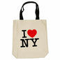 I LOVE NY natural colored polyester tote bag
