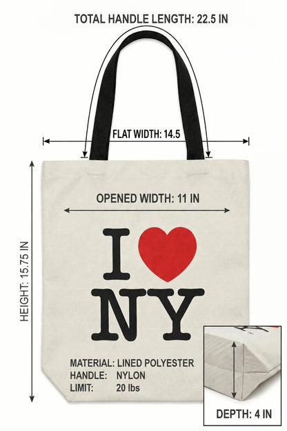 I LOVE NY natural tote bag additional product image 4