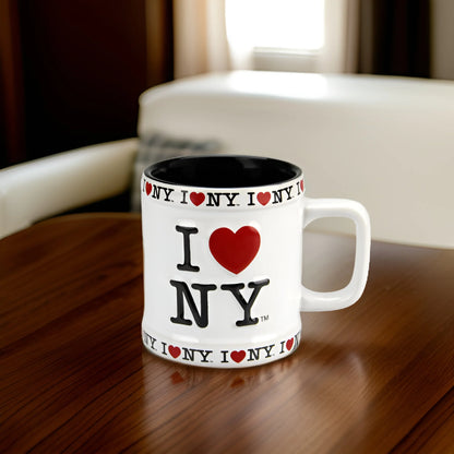 I LOVE NY white mug with repeating logo additional product image 2
