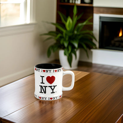 I LOVE NY white mug with repeating logo additional product image 3