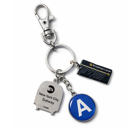 New York City Subway Broadway Local charm keychain additional product image 2