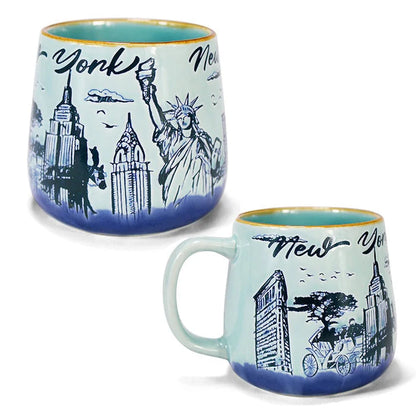 Sky blue New York City skyline ceramic mug additional product image 2